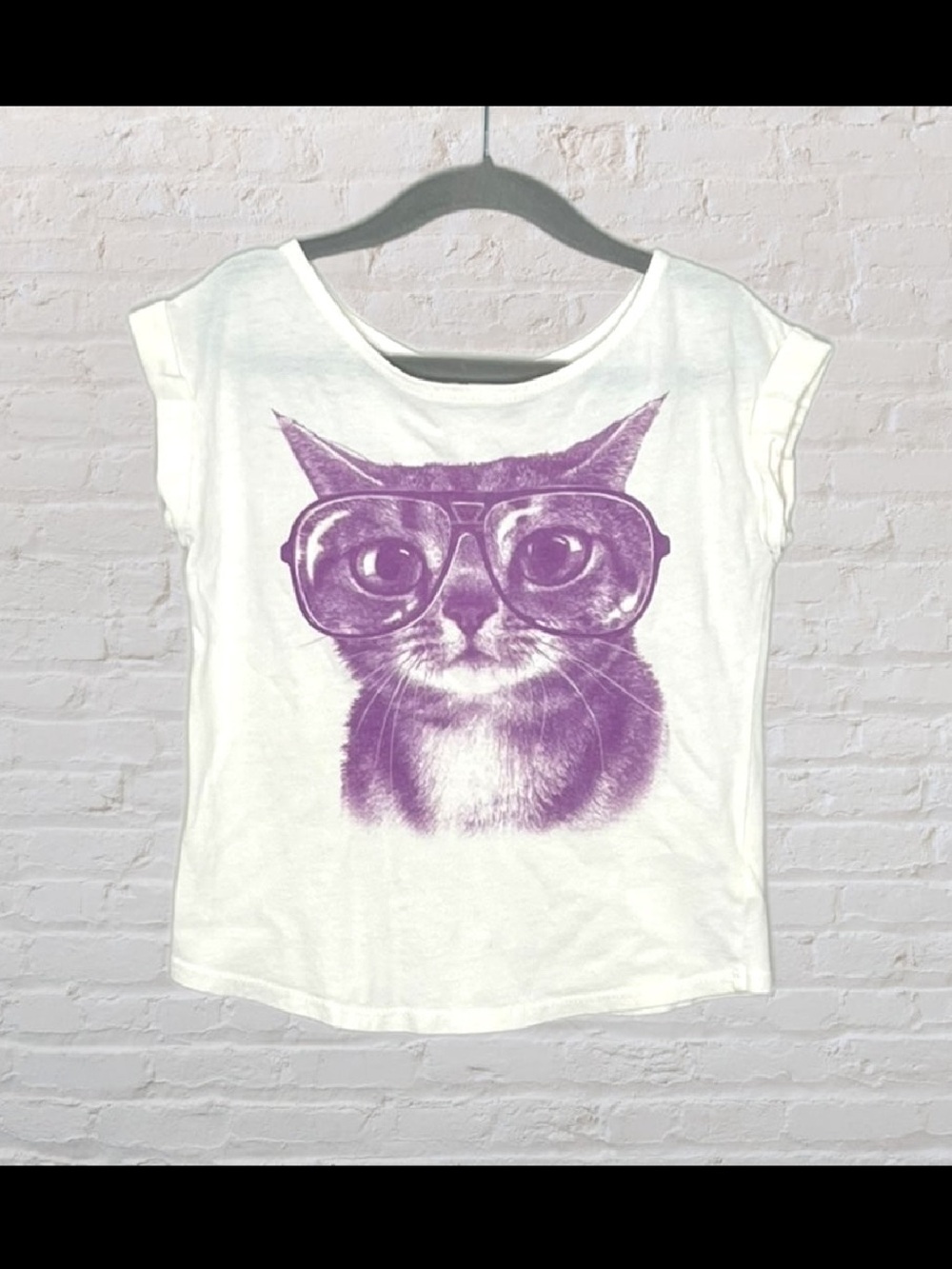 Forever 21 Glasses Cat T-Shirt
